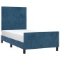 vidaXL Bettgestell mit Kopfteil Dunkelblau 90x190 cm Samt vidaXL Bettgestell mit Kopfteil Dunkelblau 90x190 cm Samt