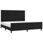 vidaXL Bettgestell mit Kopfteil Schwarz 160x200 cm Samt vidaXL Bettgestell mit Kopfteil Schwarz 160x200 cm Samt
