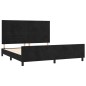vidaXL Bettgestell mit Kopfteil Schwarz 160x200 cm Samt vidaXL Bettgestell mit Kopfteil Schwarz 160x200 cm Samt