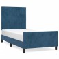 vidaXL Bettgestell mit Kopfteil Dunkelblau 80x200 cm Samt vidaXL Bettgestell mit Kopfteil Dunkelblau 80x200 cm Samt
