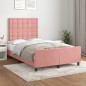vidaXL Bettgestell mit Kopfteil Rosa 120x200 cm Samt vidaXL Bettgestell mit Kopfteil Rosa 120x200 cm Samt