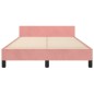 vidaXL Bettgestell mit Kopfteil Rosa 120x200 cm Samt vidaXL Bettgestell mit Kopfteil Rosa 120x200 cm Samt
