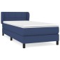 vidaXL Boxspringbett mit Matratze Blau 90x190 cm Stoff vidaXL Boxspringbett mit Matratze Blau 90x190 cm Stoff
