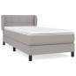 vidaXL Boxspringbett mit Matratze Hellgrau 90x200 cm Stoff vidaXL Boxspringbett mit Matratze Hellgrau 90x200 cm Stoff
