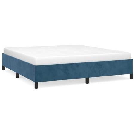 vidaXL Bettgestell ohne Matratze Dunkelblau 180x200 cm Samt
