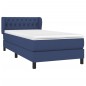 vidaXL Boxspringbett mit Matratze Blau 90x200 cm Stoff vidaXL Boxspringbett mit Matratze Blau 90x200 cm Stoff