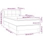 vidaXL Boxspringbett mit Matratze Dunkelgrau 100x200 cm Stoff vidaXL Boxspringbett mit Matratze Dunkelgrau 100x200 cm Stoff