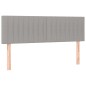 vidaXL Boxspringbett mit Matratze Hellgrau 140x190 cm Stoff vidaXL Boxspringbett mit Matratze Hellgrau 140x190 cm Stoff