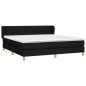 vidaXL Boxspringbett mit Matratze Schwarz 180x200 cm Stoff vidaXL Boxspringbett mit Matratze Schwarz 180x200 cm Stoff
