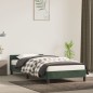 Bettgestell mit Kopfteil Dunkelgrün 100x200 cm Samt Bettgestell mit Kopfteil Dunkelgrün 100x200 cm Samt
