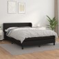 vidaXL Boxspringbett mit Matratze Schwarz 140x200 cm Kunstleder vidaXL Boxspringbett mit Matratze Schwarz 140x200 cm Kunstleder