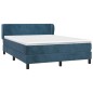 vidaXL Boxspringbett mit Matratze Dunkelblau 140x190 cm Samt vidaXL Boxspringbett mit Matratze Dunkelblau 140x190 cm Samt
