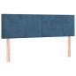 vidaXL Boxspringbett mit Matratze Dunkelblau 140x190 cm Samt vidaXL Boxspringbett mit Matratze Dunkelblau 140x190 cm Samt