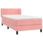 vidaXL Boxspringbett mit Matratze Rosa 90x190 cm Samt vidaXL Boxspringbett mit Matratze Rosa 90x190 cm Samt
