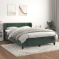 vidaXL Boxspringbett mit Matratze Dunkelgrün 140x200 cm Samt vidaXL Boxspringbett mit Matratze Dunkelgrün 140x200 cm Samt