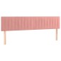 vidaXL Boxspringbett mit Matratze Rosa 200x200 cm Samt vidaXL Boxspringbett mit Matratze Rosa 200x200 cm Samt