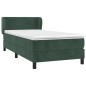 vidaXL Boxspringbett mit Matratze Dunkelgrün 90x190 cm Samt vidaXL Boxspringbett mit Matratze Dunkelgrün 90x190 cm Samt