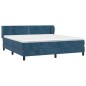 vidaXL Boxspringbett mit Matratze Dunkelblau 180x200 cm Samt vidaXL Boxspringbett mit Matratze Dunkelblau 180x200 cm Samt