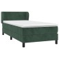 vidaXL Boxspringbett mit Matratze Dunkelgrün 90x200 cm Samt vidaXL Boxspringbett mit Matratze Dunkelgrün 90x200 cm Samt