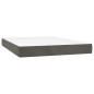 vidaXL Boxspringbett mit Matratze Dunkelgrau 140x190 cm Samt vidaXL Boxspringbett mit Matratze Dunkelgrau 140x190 cm Samt