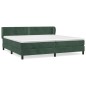 vidaXL Boxspringbett mit Matratze Dunkelgrün 200x200 cm Samt vidaXL Boxspringbett mit Matratze Dunkelgrün 200x200 cm Samt