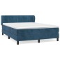 vidaXL Boxspringbett mit Matratze Dunkelblau 140x200 cm Samt vidaXL Boxspringbett mit Matratze Dunkelblau 140x200 cm Samt