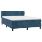 vidaXL Boxspringbett mit Matratze Dunkelblau 140x200 cm Samt vidaXL Boxspringbett mit Matratze Dunkelblau 140x200 cm Samt