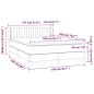 vidaXL Boxspringbett mit Matratze Dunkelblau 140x200 cm Samt vidaXL Boxspringbett mit Matratze Dunkelblau 140x200 cm Samt