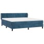 vidaXL Boxspringbett mit Matratze Dunkelblau 180x200 cm Samt vidaXL Boxspringbett mit Matratze Dunkelblau 180x200 cm Samt