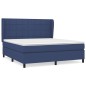vidaXL Boxspringbett mit Matratze Blau 160x200 cm Stoff vidaXL Boxspringbett mit Matratze Blau 160x200 cm Stoff