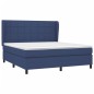 vidaXL Boxspringbett mit Matratze Blau 160x200 cm Stoff vidaXL Boxspringbett mit Matratze Blau 160x200 cm Stoff