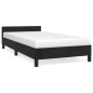 Bettgestell mit Kopfteil Schwarz 100x200 cm Samt Bettgestell mit Kopfteil Schwarz 100x200 cm Samt