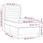 vidaXL Boxspringbett mit Matratze Schwarz 90x200 cm Stoff vidaXL Boxspringbett mit Matratze Schwarz 90x200 cm Stoff