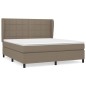 vidaXL Boxspringbett mit Matratze Taupe 180x200 cm Stoff vidaXL Boxspringbett mit Matratze Taupe 180x200 cm Stoff