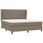 vidaXL Boxspringbett mit Matratze Taupe 180x200 cm Stoff vidaXL Boxspringbett mit Matratze Taupe 180x200 cm Stoff