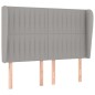 vidaXL Boxspringbett mit Matratze Hellgrau 140x200 cm Stoff vidaXL Boxspringbett mit Matratze Hellgrau 140x200 cm Stoff