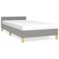 vidaXL Bettgestell ohne Matratze Hellgrau 90x190 cm Stoff vidaXL Bettgestell ohne Matratze Hellgrau 90x190 cm Stoff