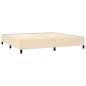 vidaXL Boxspringbett mit Matratze Creme 200x200 cm Stoff vidaXL Boxspringbett mit Matratze Creme 200x200 cm Stoff