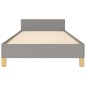 vidaXL Bettgestell ohne Matratze Hellgrau 90x190 cm Stoff vidaXL Bettgestell ohne Matratze Hellgrau 90x190 cm Stoff