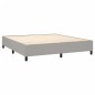 vidaXL Boxspringbett mit Matratze Hellgrau 160x200 cm Stoff vidaXL Boxspringbett mit Matratze Hellgrau 160x200 cm Stoff