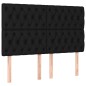 vidaXL Boxspringbett mit Matratze Schwarz 140x190 cm Stoff vidaXL Boxspringbett mit Matratze Schwarz 140x190 cm Stoff