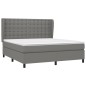 vidaXL Boxspringbett mit Matratze Dunkelgrau 160x200 cm Stoff vidaXL Boxspringbett mit Matratze Dunkelgrau 160x200 cm Stoff