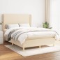 vidaXL Boxspringbett mit Matratze Creme 140x200 cm Stoff vidaXL Boxspringbett mit Matratze Creme 140x200 cm Stoff