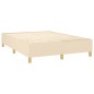 vidaXL Boxspringbett mit Matratze Creme 140x200 cm Stoff vidaXL Boxspringbett mit Matratze Creme 140x200 cm Stoff