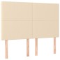 vidaXL Boxspringbett mit Matratze Creme 140x200 cm Stoff vidaXL Boxspringbett mit Matratze Creme 140x200 cm Stoff