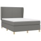 vidaXL Boxspringbett mit Matratze Dunkelgrau 140x200 cm Stoff vidaXL Boxspringbett mit Matratze Dunkelgrau 140x200 cm Stoff