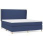 vidaXL Boxspringbett mit Matratze Blau 160x200 cm Stoff vidaXL Boxspringbett mit Matratze Blau 160x200 cm Stoff