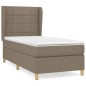 vidaXL Boxspringbett mit Matratze Taupe 90x200 cm Stoff vidaXL Boxspringbett mit Matratze Taupe 90x200 cm Stoff