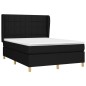 vidaXL Boxspringbett mit Matratze Schwarz 140x190 cm Stoff vidaXL Boxspringbett mit Matratze Schwarz 140x190 cm Stoff