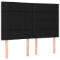 vidaXL Boxspringbett mit Matratze Schwarz 140x190 cm Stoff vidaXL Boxspringbett mit Matratze Schwarz 140x190 cm Stoff